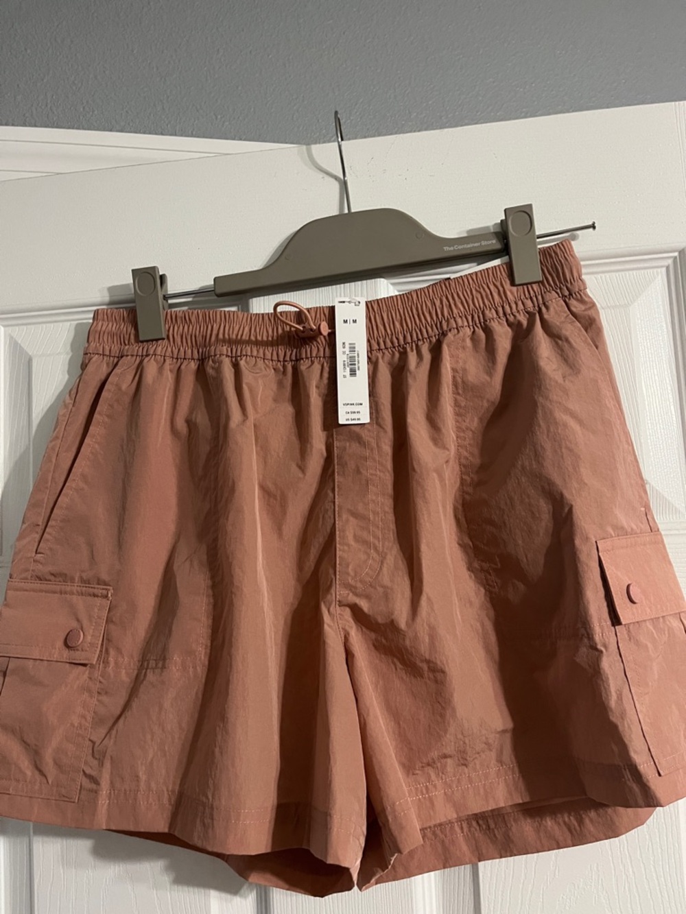 NWT VSPink Satin Parachute cargo shorts